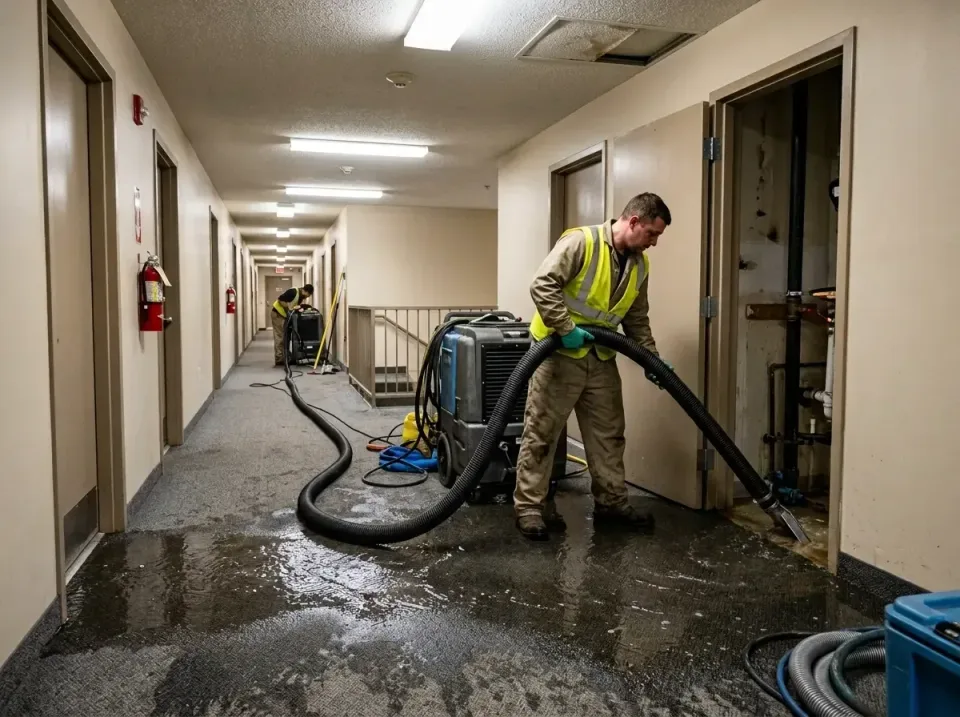 multi-unit-apartment-hallway-f-005 — frequently asked questions, Emergency Burst Pipe Water Extraction & Removal in Lumberto…